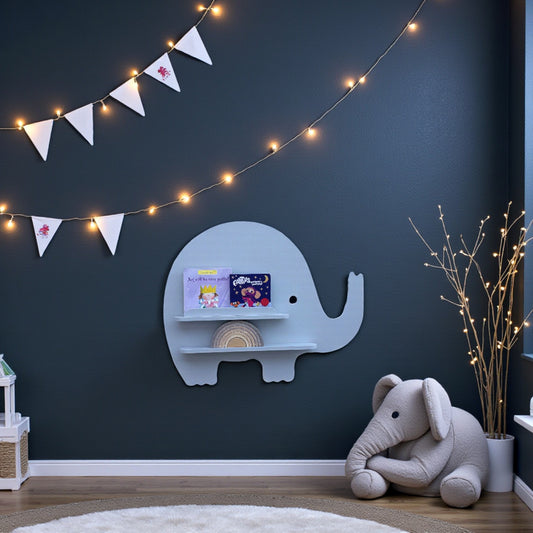 Sagoelefanten bokhylla