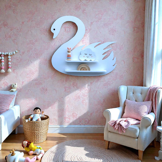 Svan vägghylla-Vänster